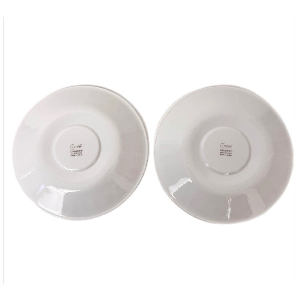 Corelle‎ Butterfly Gold Saucers Set of 8 White Gold Vintage 6" Vitrelle Glass - Picture 10 of 15